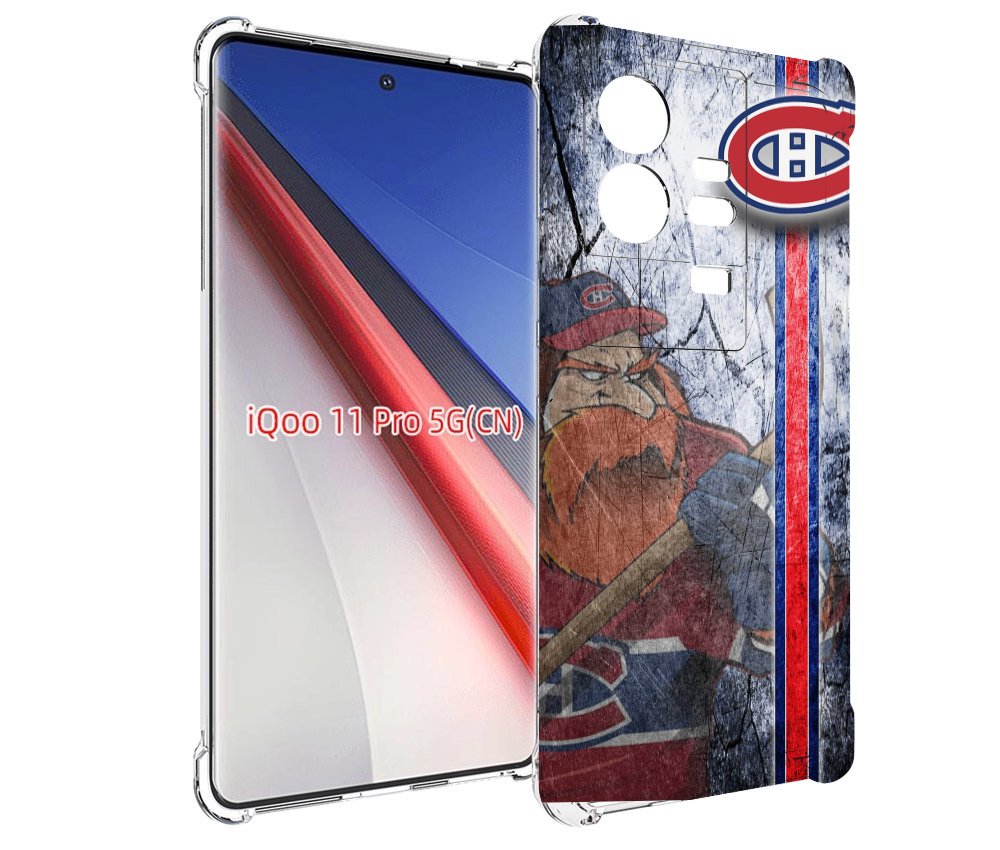 

Чехол бампер MyPads монреаль канадиенс для Vivo iQOO 11 Pro прот..., Прозрачный, Tocco