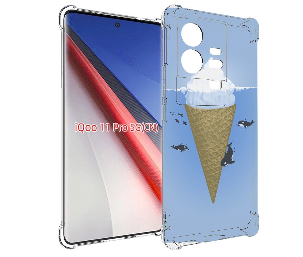 

Чехол бампер MyPads мороженное-у-косаток для Vivo iQOO 11 Pro пр..., Прозрачный, Tocco