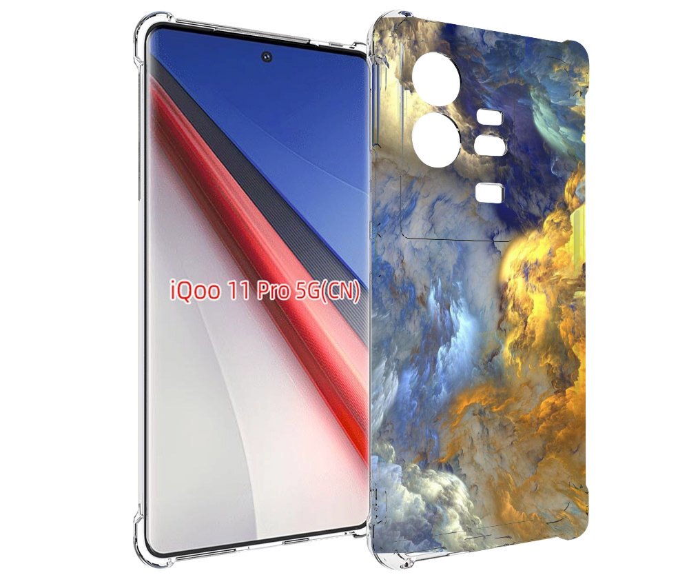 

Чехол бампер MyPads мраморное небо для Vivo iQOO 11 Pro противоу..., Прозрачный, Tocco