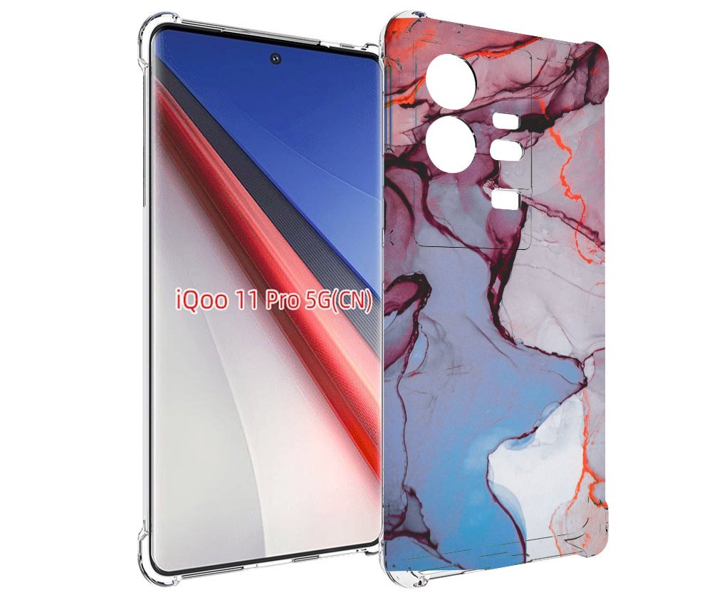 

Чехол бампер MyPads мраморный рисунок для Vivo iQOO 11 Pro проти..., Прозрачный, Tocco