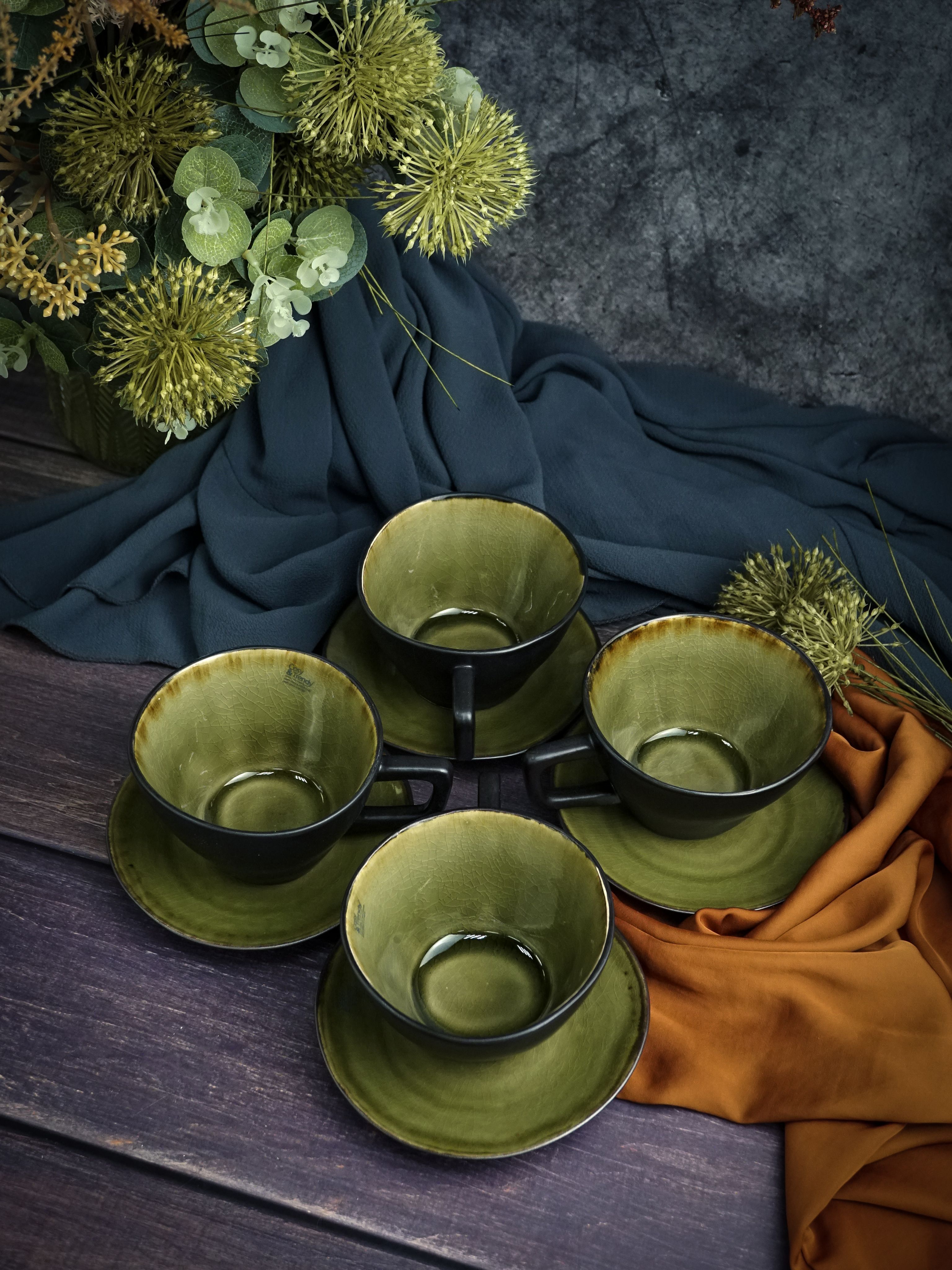 

Набор чайных пар Cosy & Trendy Mossa 250 мл 4 шт керамика, Зеленый, 9787310