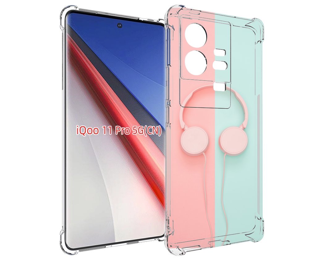 

Чехол бампер MyPads наушники-минимализм для Vivo iQOO 11 Pro про..., Прозрачный, Tocco