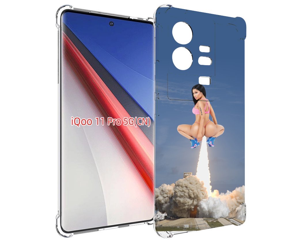 

Чехол бампер MyPads ники-минаж-ракета детский для Vivo iQOO 11 P..., Прозрачный, Tocco