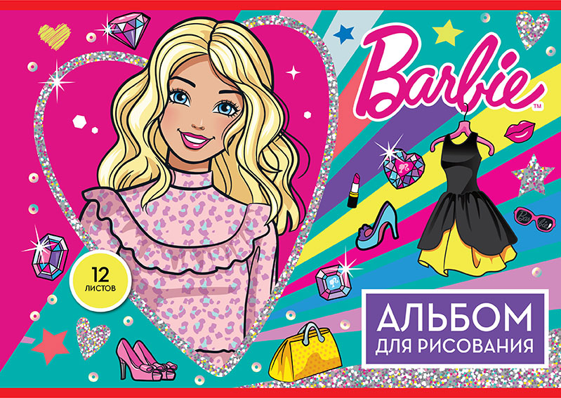 

Альбом для рисования Barbie 12 листов, барби
