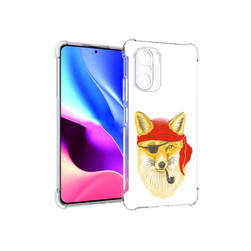 

Чехол MyPads Tocco для Xiaomi Redmi K40 лиса-пират (PT158239.260.440), Прозрачный, Tocco