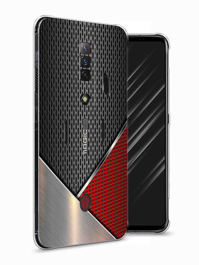 

Чехол Awog на ZTE Nubia Red Magic 7S "Стальной металл", Черный;красный;серебристый, 136350-1