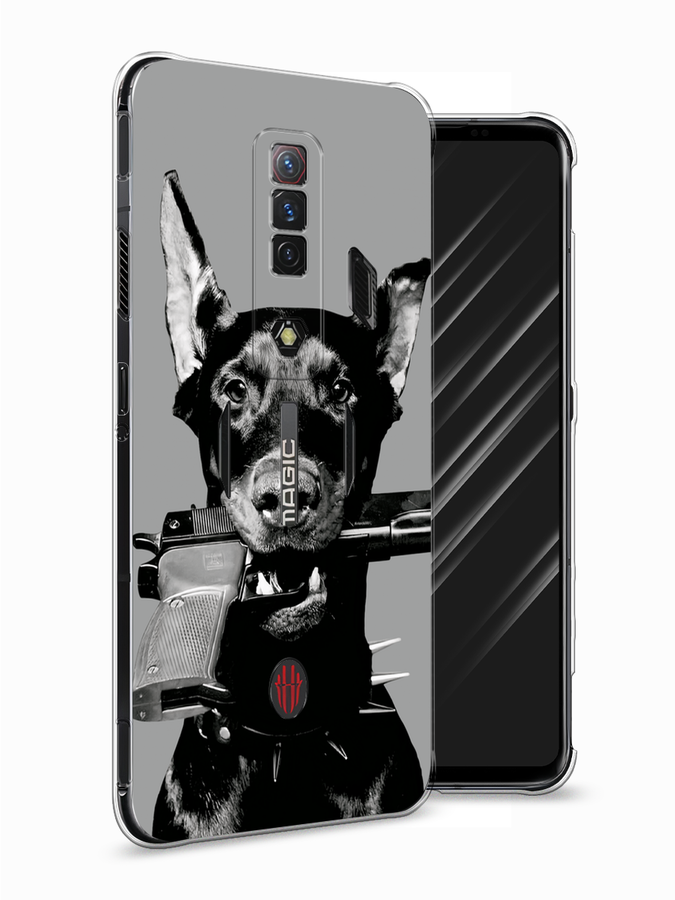 

Чехол Awog на ZTE Nubia Red Magic 7S "Доберман", Серый, 136350-1