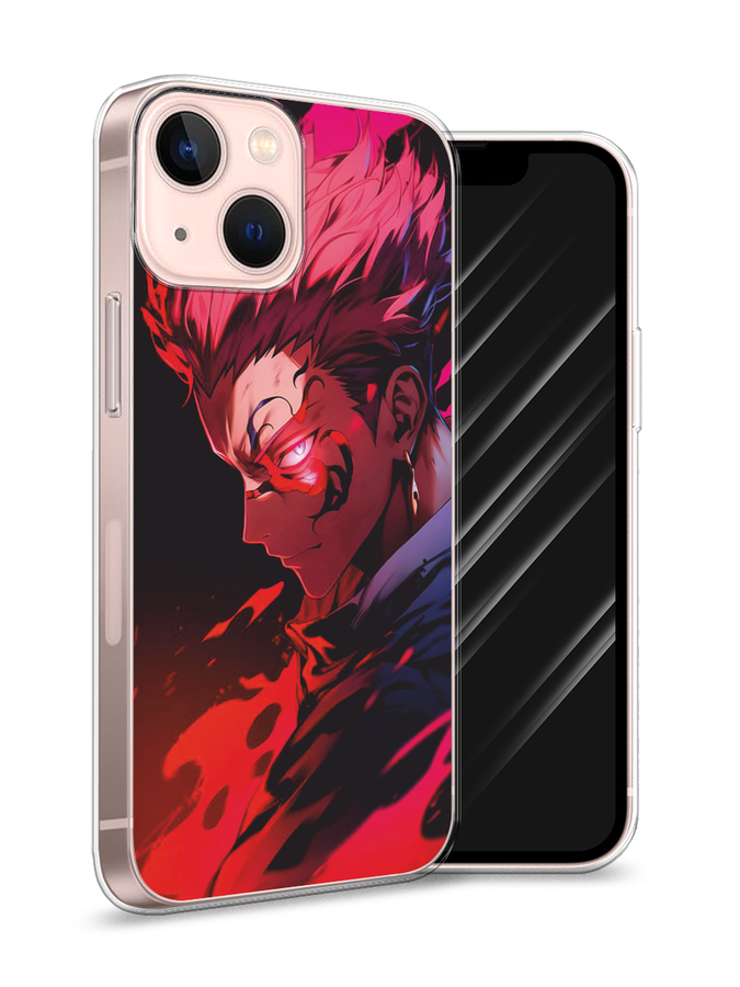 

Чехол Awog на Apple iPhone 13 mini "Взгляд Сукуны", Розовый;красный;черный, 14150-1