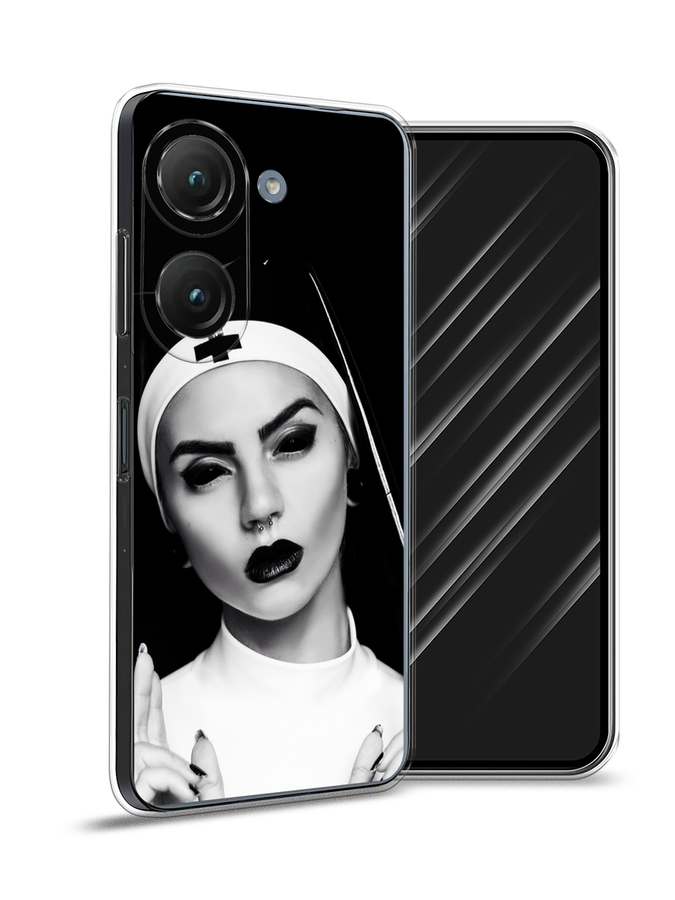 

Чехол Awog на Asus ZenFone 9 "Черная монашка", Серый;черный, 44850-9