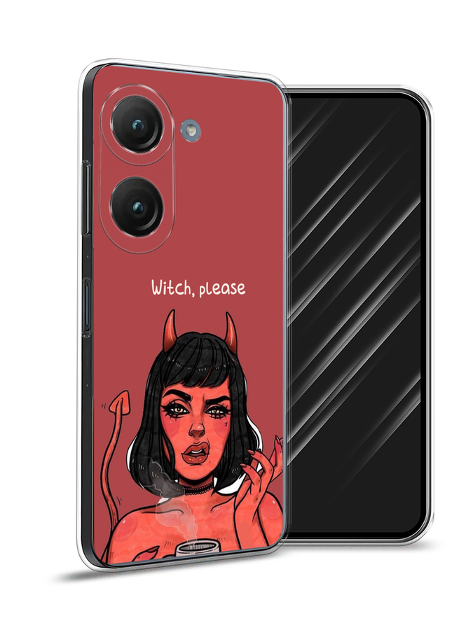 

Чехол Awog на Asus ZenFone 9 "Evil Girl", Бордовый;черный, 44850-6