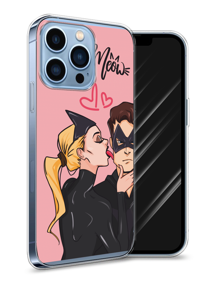 

Чехол Awog на Apple iPhone 13 Pro "Kiss of Cat Woman", Розовый;черный;бежевый, 14350-1