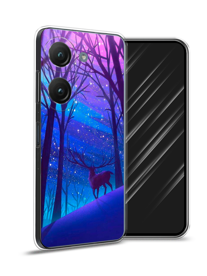 

Чехол Awog на Asus ZenFone 9 "Северный олень", Фиолетовый;голубой;синий, 44850-2