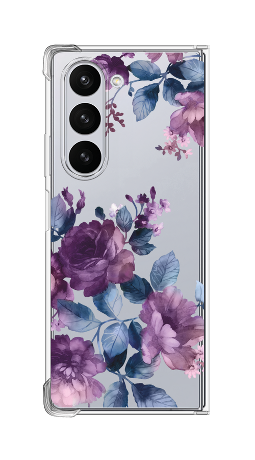 

Чехол на Samsung Galaxy Z Fold 6 "Purple Blossoms", Синий;фиолетовый, 2109850-1