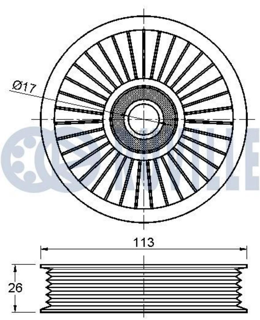 

Ролик кондиц. CHEVROLET LACETTI/AVEO/NUBIRA Ruville 542303