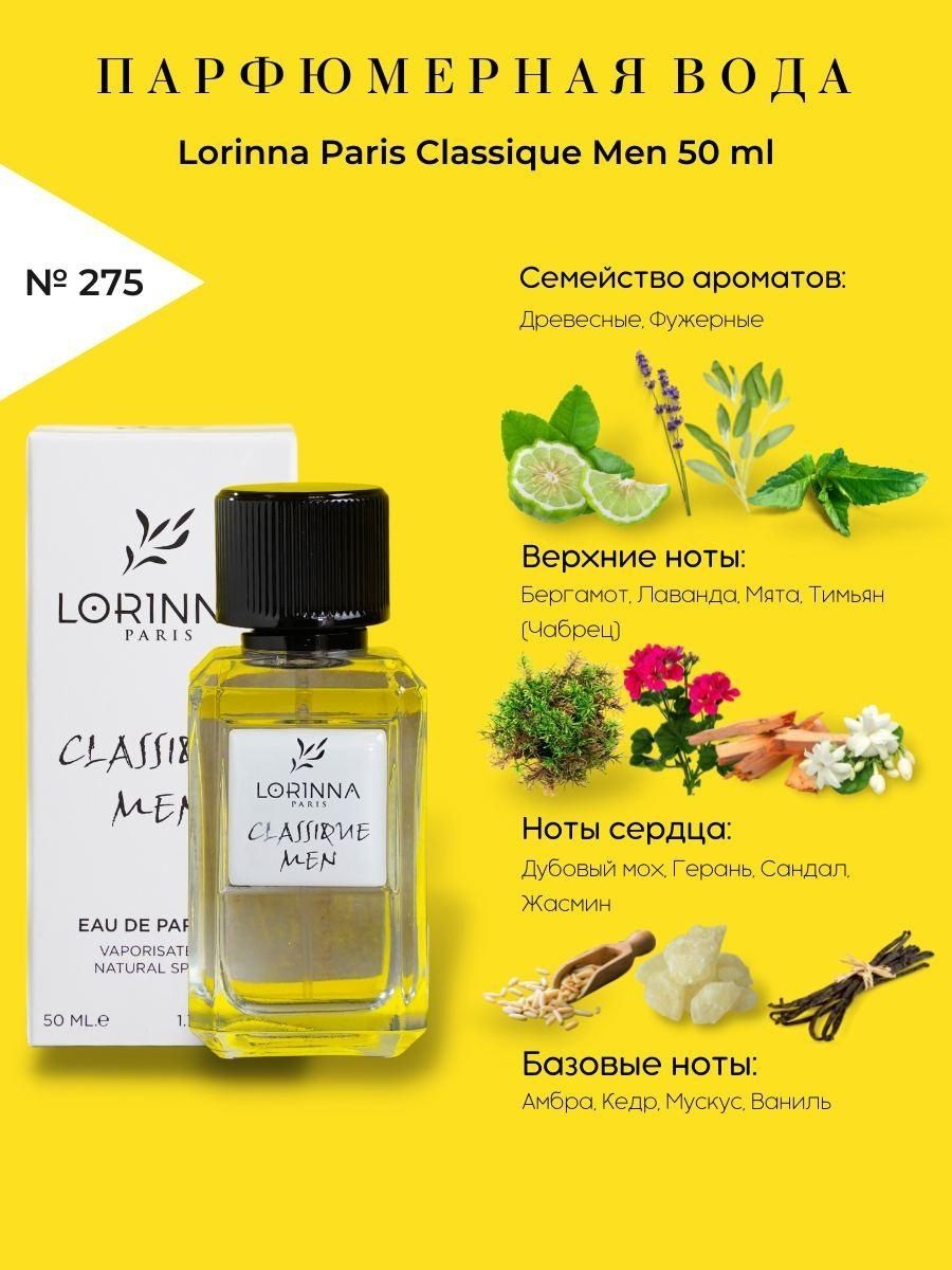 Парфюмерная вода Lorinna Paris Classique Men 50 мл