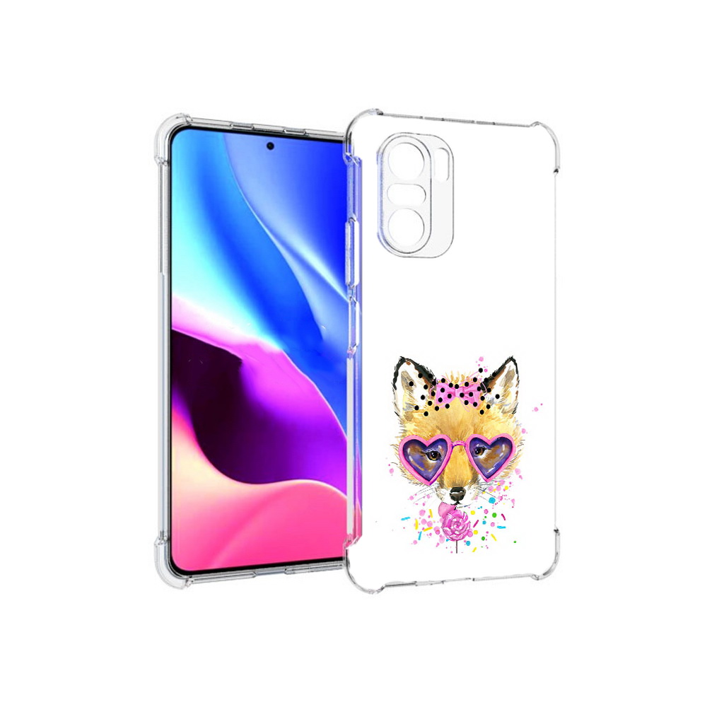 

Чехол MyPads Tocco для Xiaomi Redmi K40 лисенок с бантиком (PT158239.260.441), Прозрачный, Tocco