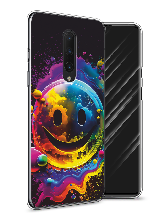 

Чехол Awog на OnePlus 8 "Кислотный смайл", Фиолетовый;желтый;синий, 151250-1