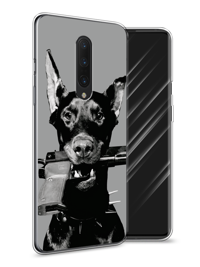 

Чехол Awog на OnePlus 8 "Доберман", Серый, 151250-1
