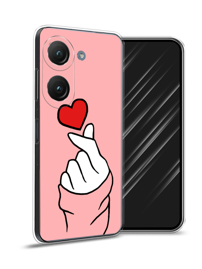 

Чехол Awog на Asus ZenFone 9 "Милое сердечко", Белый;красный;черный, 44850-7