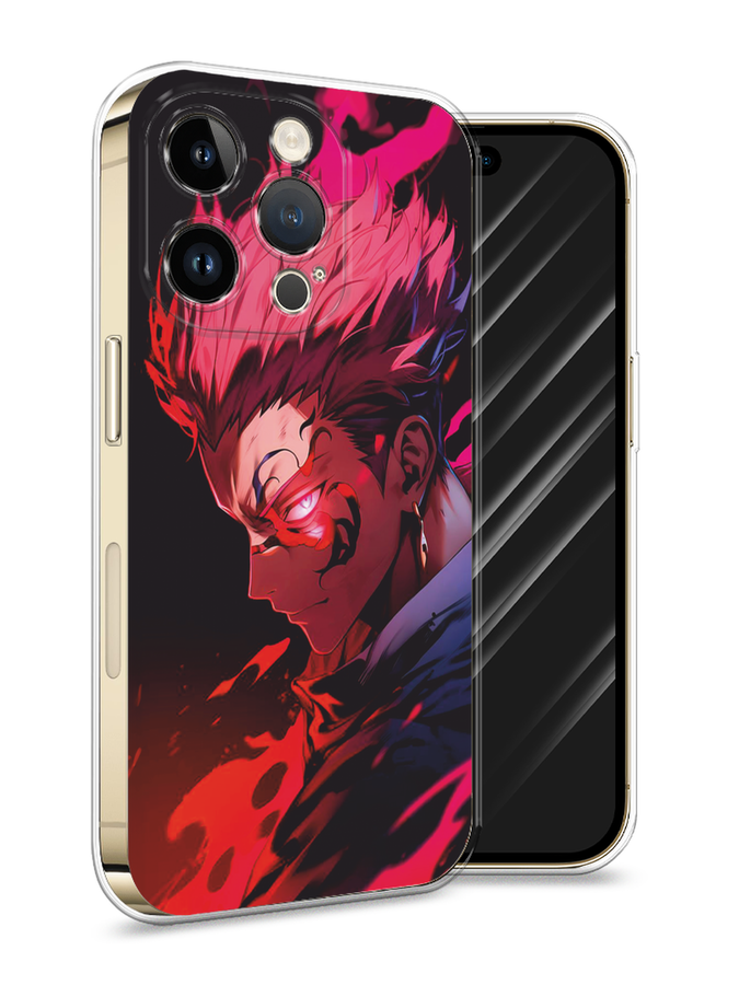 

Чехол Awog на Apple iPhone 14 Pro "Взгляд Сукуны", Розовый;красный;черный, 15250-1