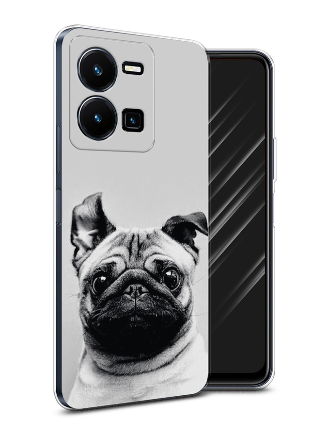 

Чехол Awog на Vivo Y35 4G / Виво Y35 4G "Ушастый мопс", Серый