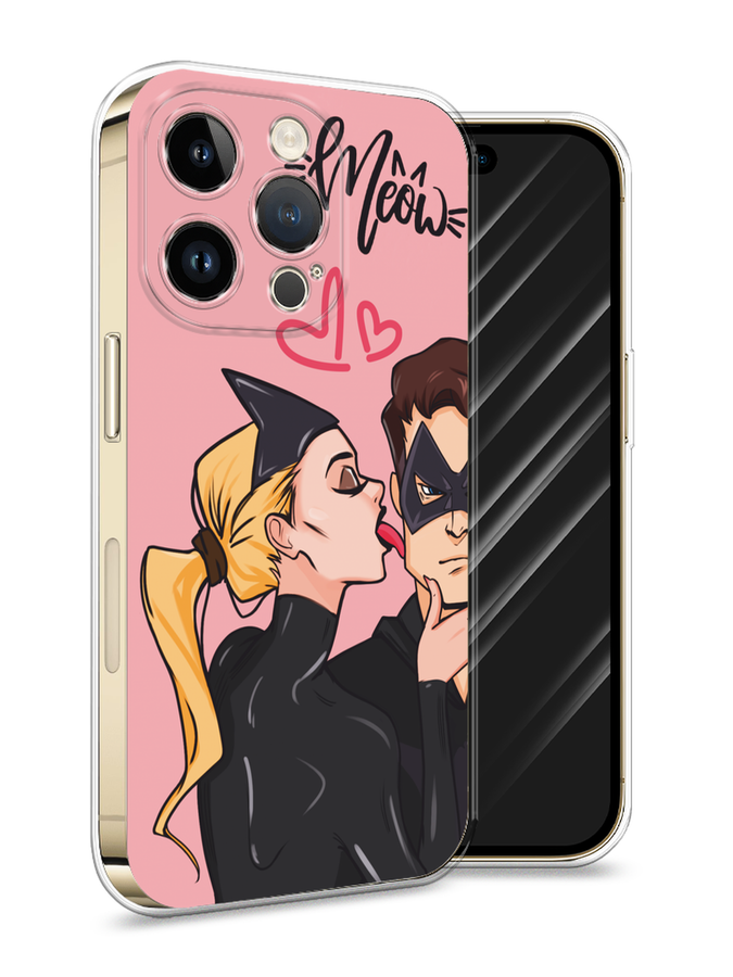 

Чехол Awog на Apple iPhone 14 Pro "Kiss of Cat Woman", Розовый;черный;бежевый, 15250-1