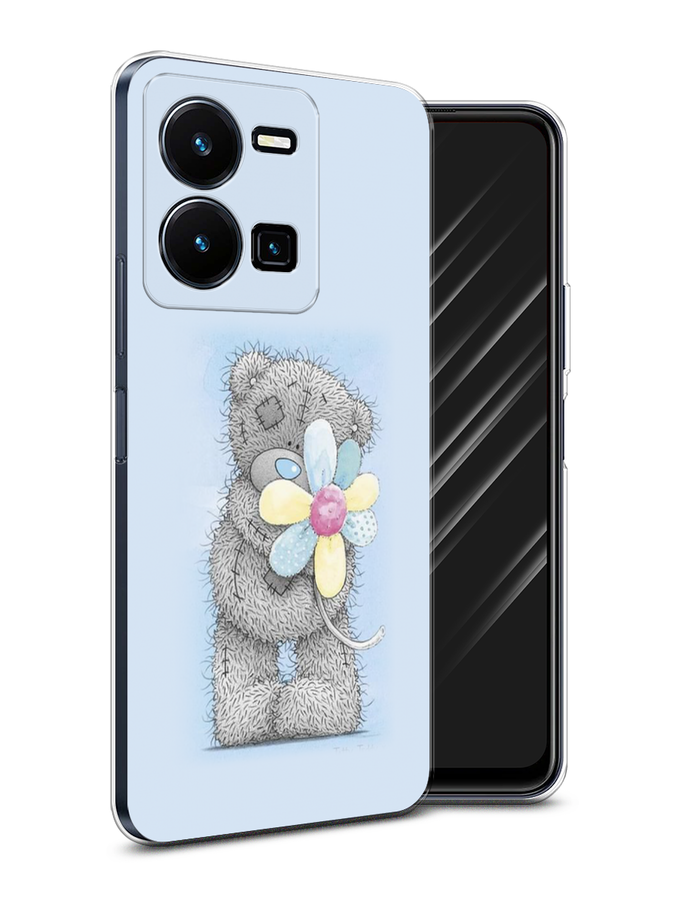 

Чехол Awog на Vivo Y35 4G / Виво Y35 4G "Me to you с ромашкой", Голубой;серый;желтый