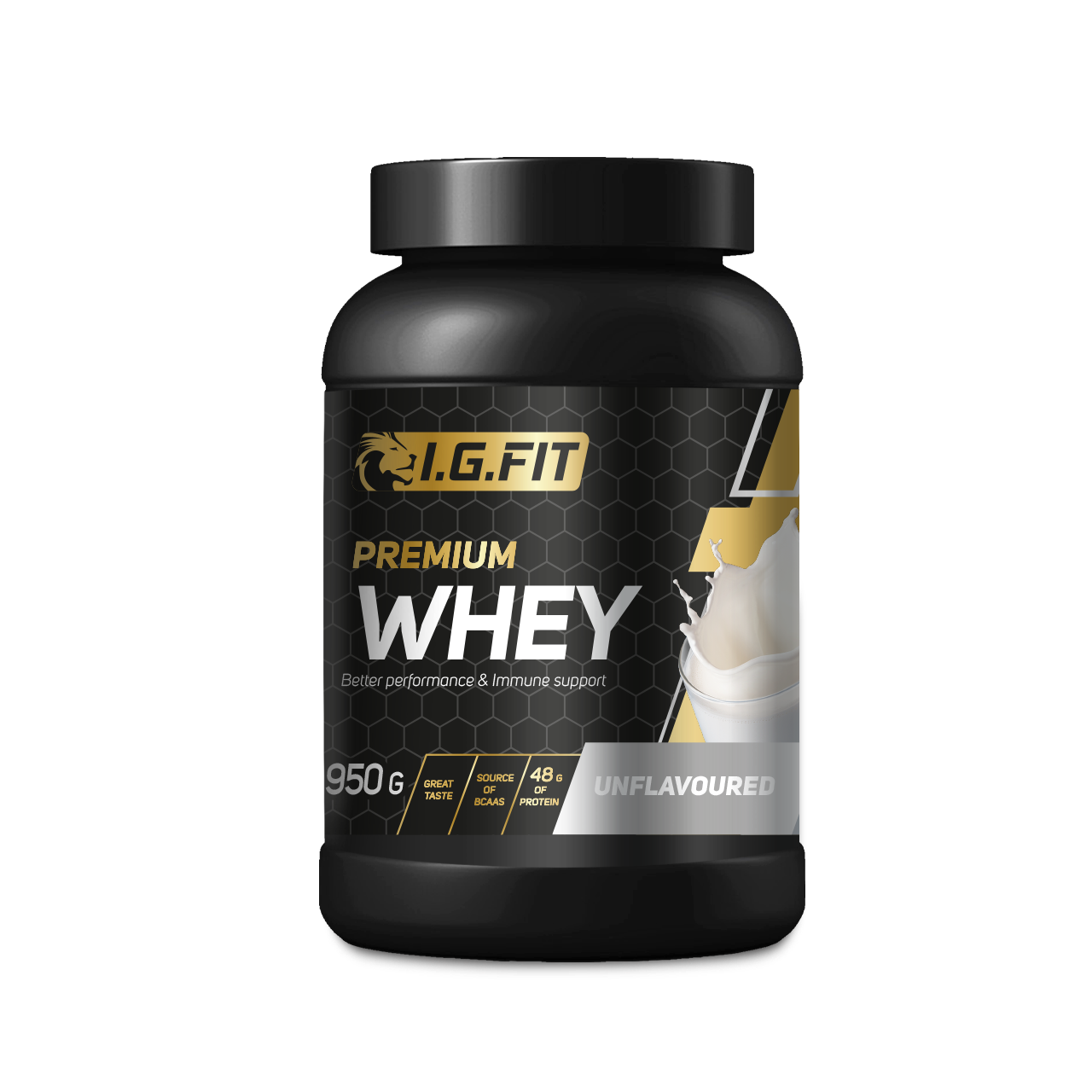 Протеин сывороточный PREMIUM WHEY I.G.FIT без вкуса, 950 г