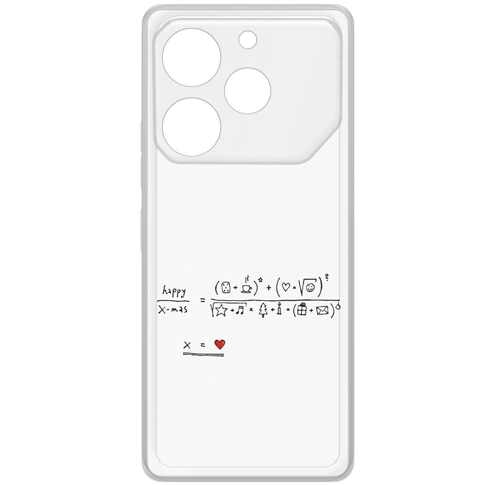 

Чехол-накладка Krutoff Clear Case Праздничная формула для TECNO Pova 6 Pro, Прозрачный