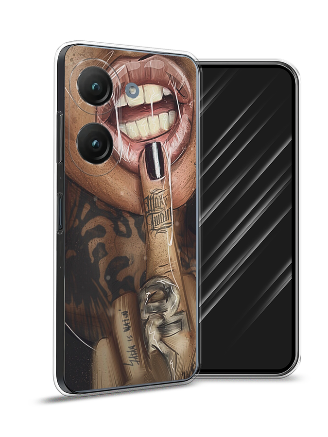 

Чехол Awog на Asus ZenFone 9 "Девушка с татуировками", Бежевый;розовый;черный, 44850-9