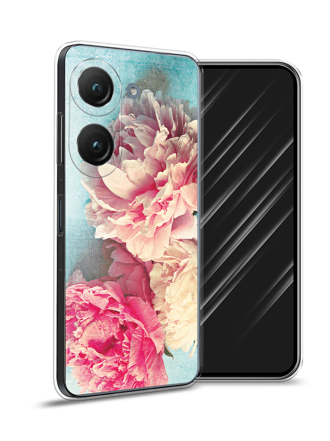 

Чехол Awog на Asus ZenFone 9 "Пионы new", Бирюзовый, 44850-8