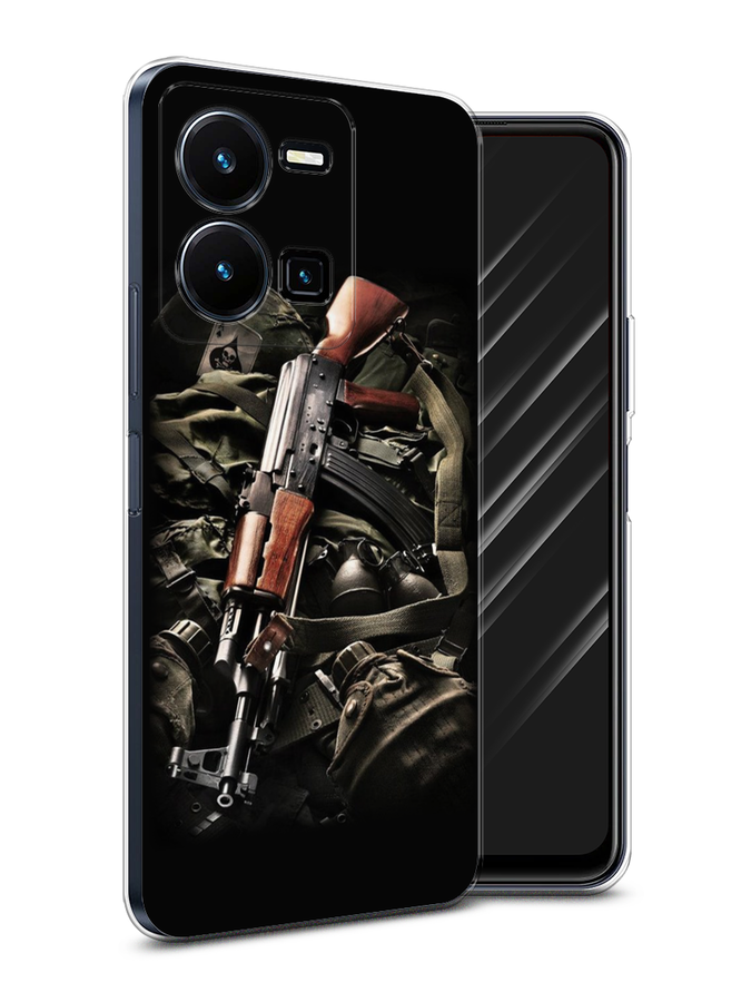 

Чехол Awog на Vivo Y35 4G / Виво Y35 4G "Автомат", Черный;коричневый;серый