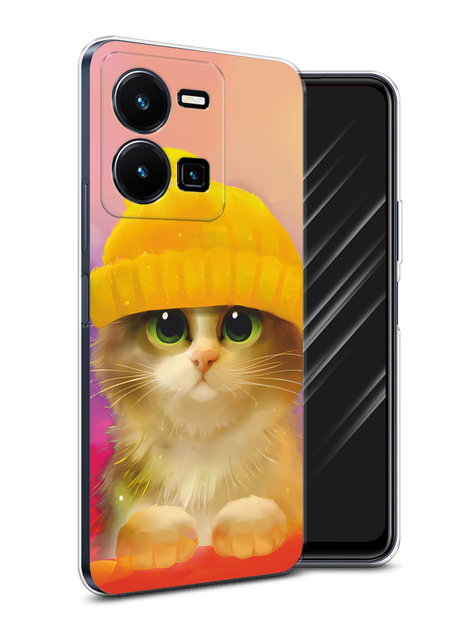 

Чехол Awog на Vivo Y35 4G / Виво Y35 4G "Котенок в желтой шапке", Желтый
