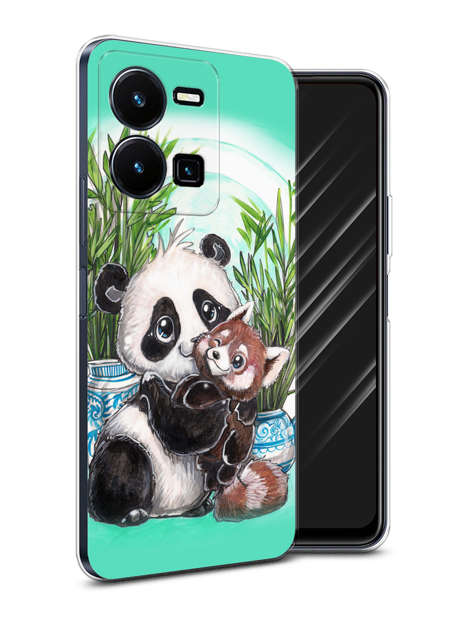 

Чехол Awog на Vivo Y35 4G / Виво Y35 4G "Друзья зверята", Голубой;белый;черный