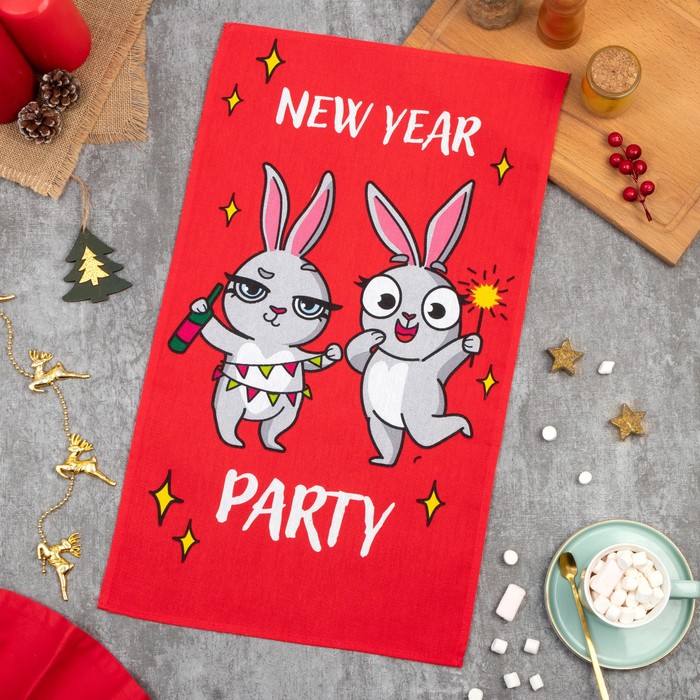

Полотенце Доляна New Year party 35х60 , 100% хлопок, 160 г/м2