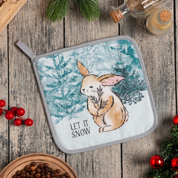 

Прихватка Let it snow 19х19 , саржа, 100% х/л, ватин 250 г/м2