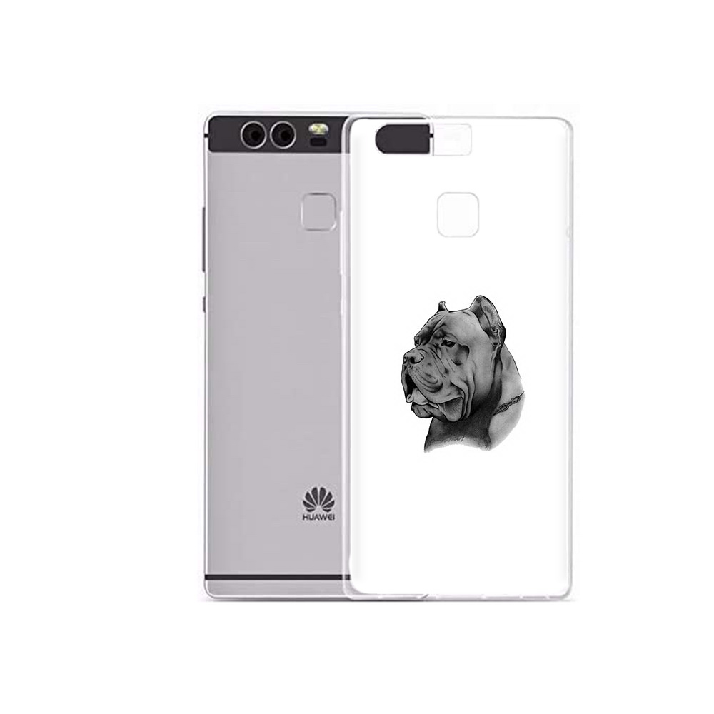 

Чехол MyPads Tocco для Huawei P9 Plus грозный бульдог (PT31455.54.300), Прозрачный, Tocco