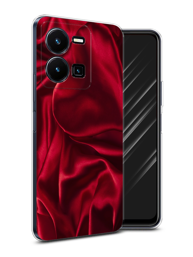 

Чехол Awog на Vivo Y35 4G / Виво Y35 4G "Текстура красный шелк"