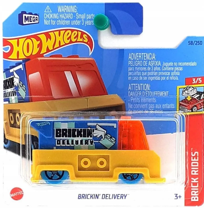 Машинка Hot Wheels Brick Rides Brickin' Delivery, HKJ87-N521 машинка hot wheels brick rides bricking speed hkj89 n521