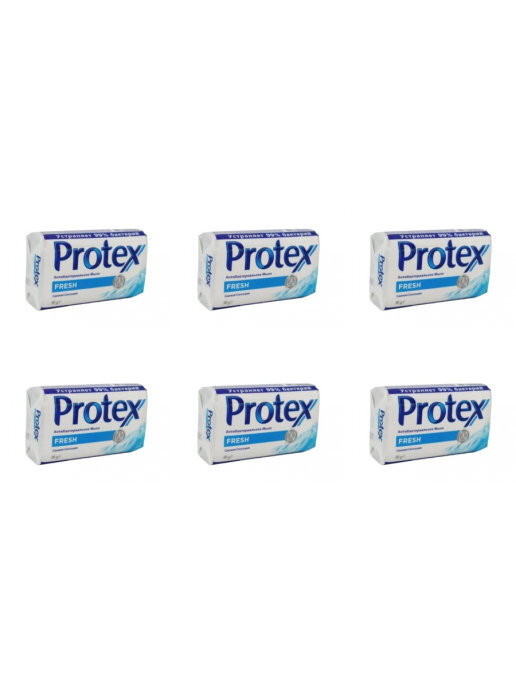 Туалетное антибактериальное мыло Protex FRESH 90г, 6 штук мыло туалетное dalan fresh