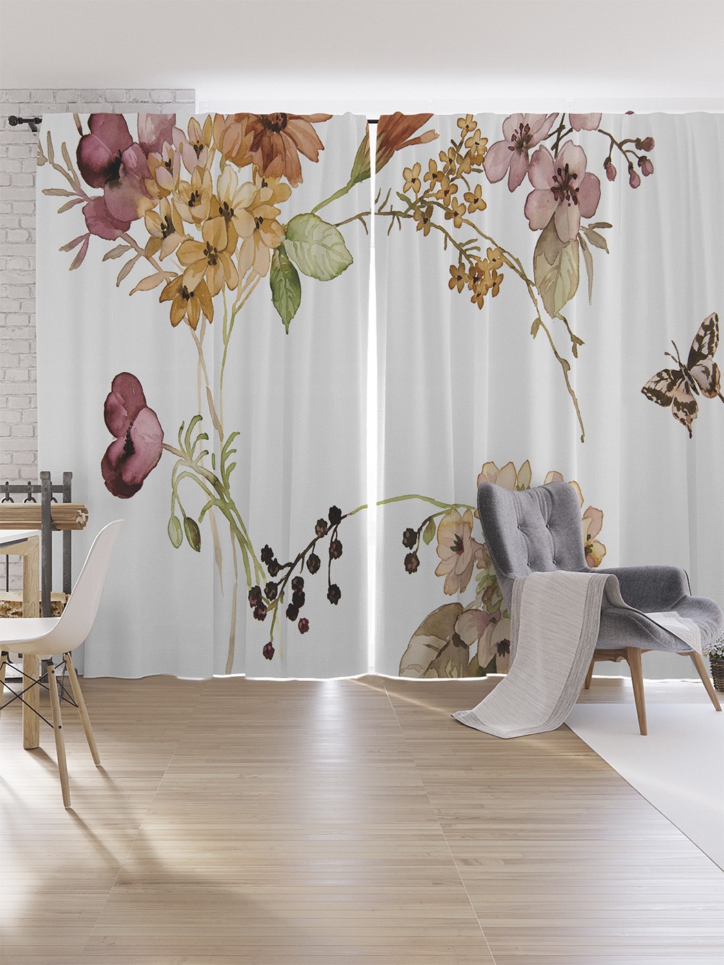 

Шторы под лён JoyArty "Нежная акварель", серия Oxford DeLux, 340х265 см, Нежная акварель