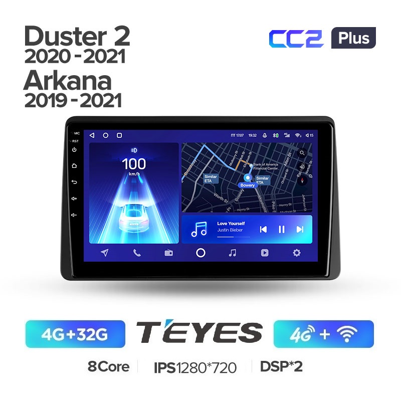 Автомобильная магнитола Teyes CC2 plus 4/32Гб Renault Arkana 2019 - 2023 ANDROID 10