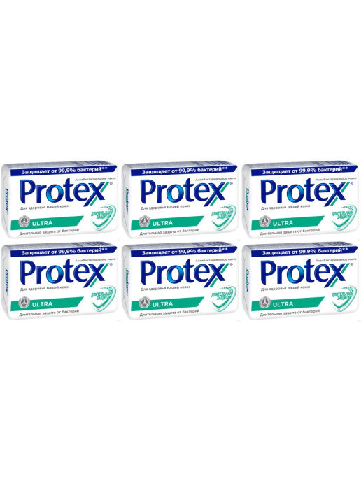 Туалетное антибактериальное мыло Protex ULTRA 90г, 6 штук туалетное антибактериальное мыло protex aloe 90г 6 штук