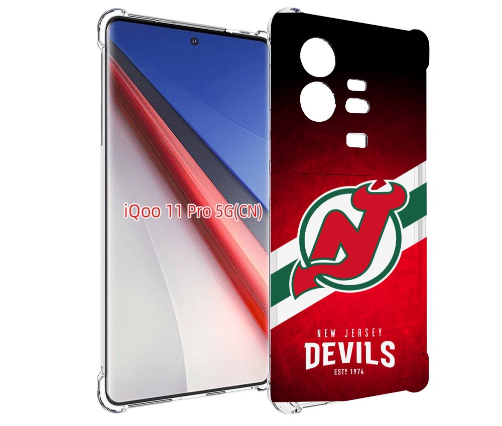 

Чехол бампер MyPads нью джерси девилз для Vivo iQOO 11 Pro проти..., Прозрачный, Tocco