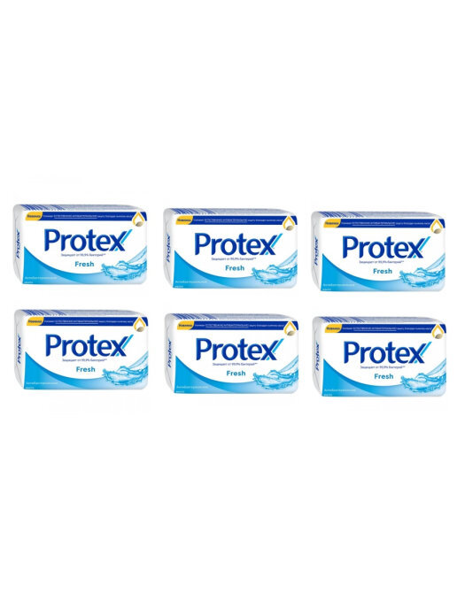 Туалетное антибактериальное мыло Protex FRESH 150г, 6 штук жидкое мыло protex herbal антибактериальное 300мл