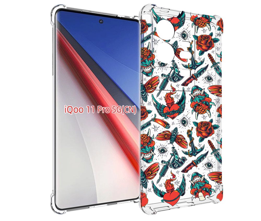 

Чехол бампер MyPads олд-скул-пак для Vivo iQOO 11 Pro противоуда..., Прозрачный, Tocco
