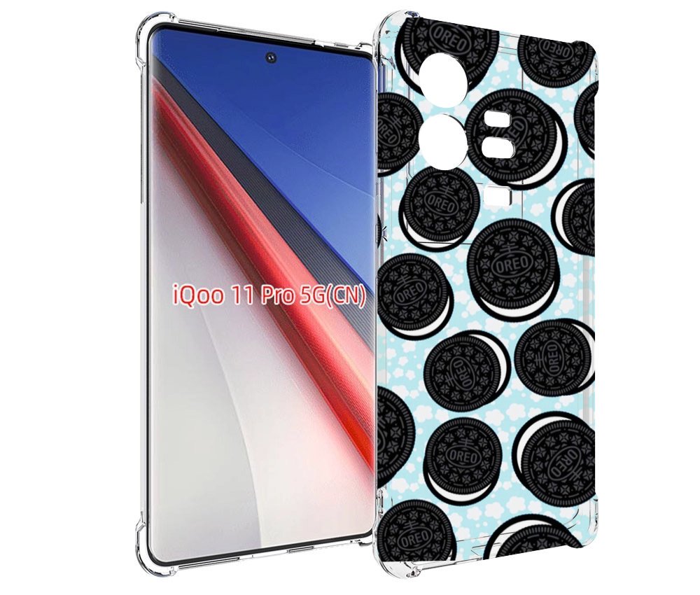 

Чехол бампер MyPads орео печеньки для Vivo iQOO 11 Pro противоуд..., Прозрачный, Tocco