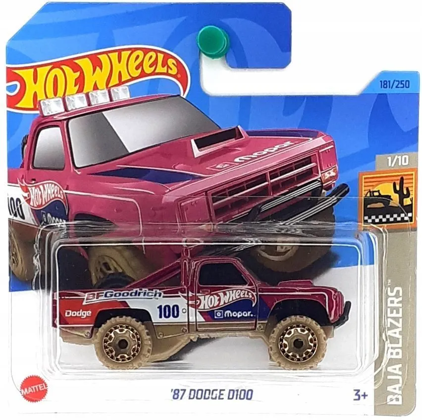 Машинка Hot Wheels Baja Blazers 87 Dodge D100, HKG73-N521 машинка hot wheels mud studs chrysler pacifica hkk35 n521