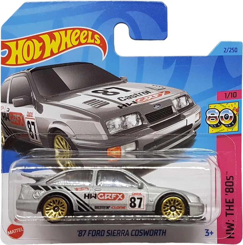 Машинка Hot Wheels HW: THE '80s 87 Ford Sierra Cosworth, HKJ59-N521 original hot wheels new boulevard premium car 1 64 alloy ford escort rs cosworth voiture toys for boys collection birthday gift