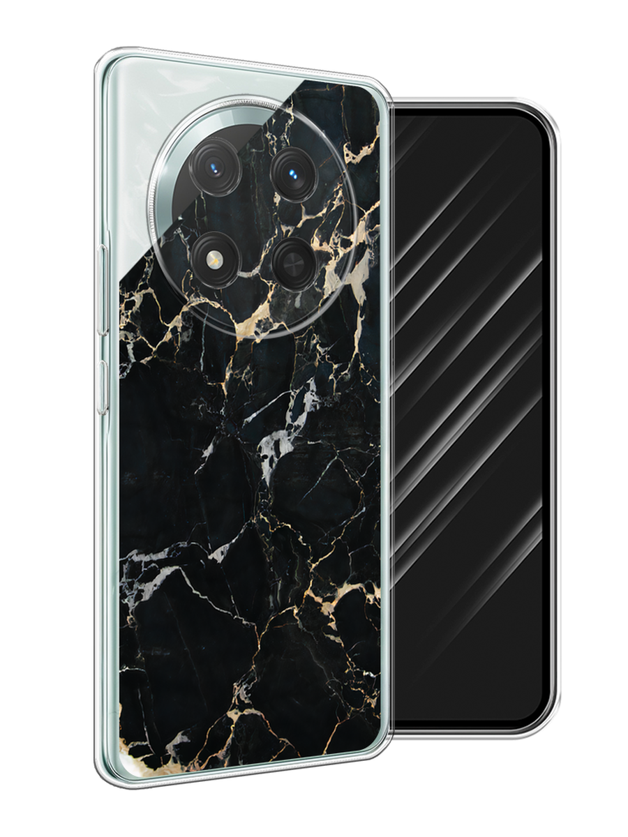

Чехол Awog на Honor X9C/X60 Pro "Черный мрамор уголок", Черный;золотистый, 6125350-1